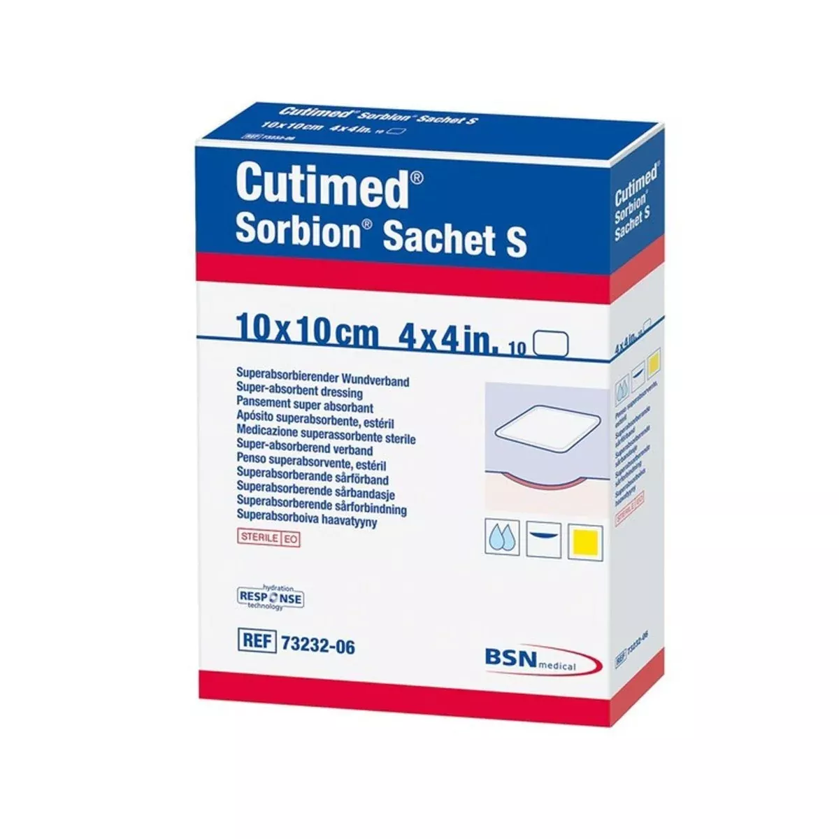 Cutimed Sorbion Sachet S Hydroactive Wound Dressing, 4 x 4 Inch