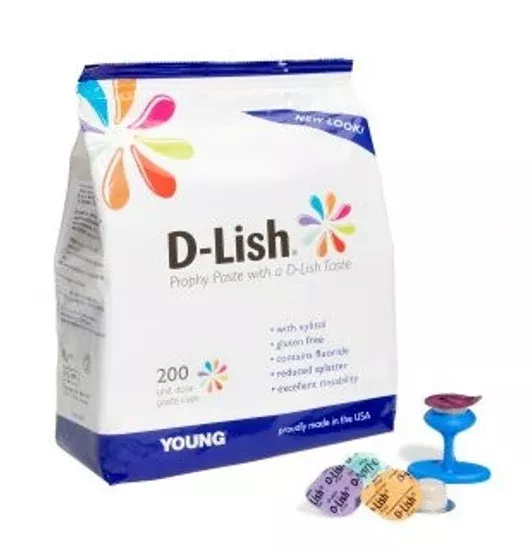 D-Lish Coarse Grape Prophy Paste 200/Bx. With 1.23% Fluoride and Xylitol