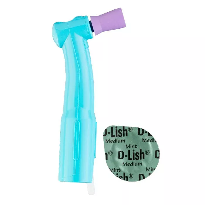 D-Lish Ez Pak Disposable Contra Angle with Soft Purple LF Petite Web Cup