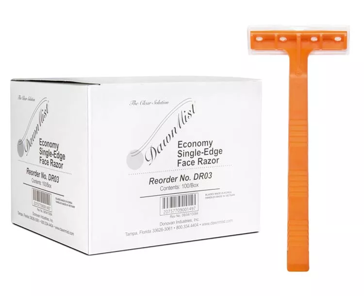 DawnMist Standard Disposable Razors, Single Blade