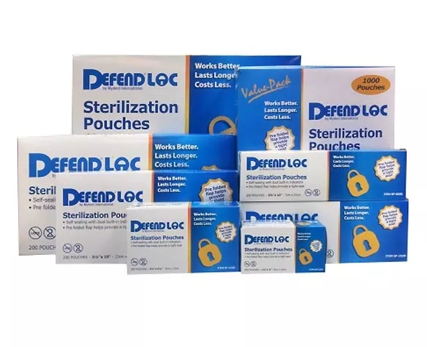 DEFENDLOC Sterilization Pouches, Pre-Folded