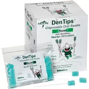 Dentips Foam Swab with Dentifrice Green