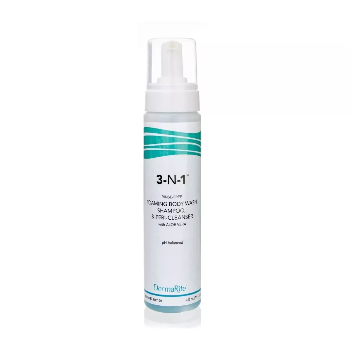 DermaRite 3-N-1 Foaming Rinse Free Body Wash