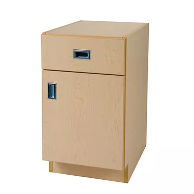Desk Cabinet with Drawer and Door, Hinged Right