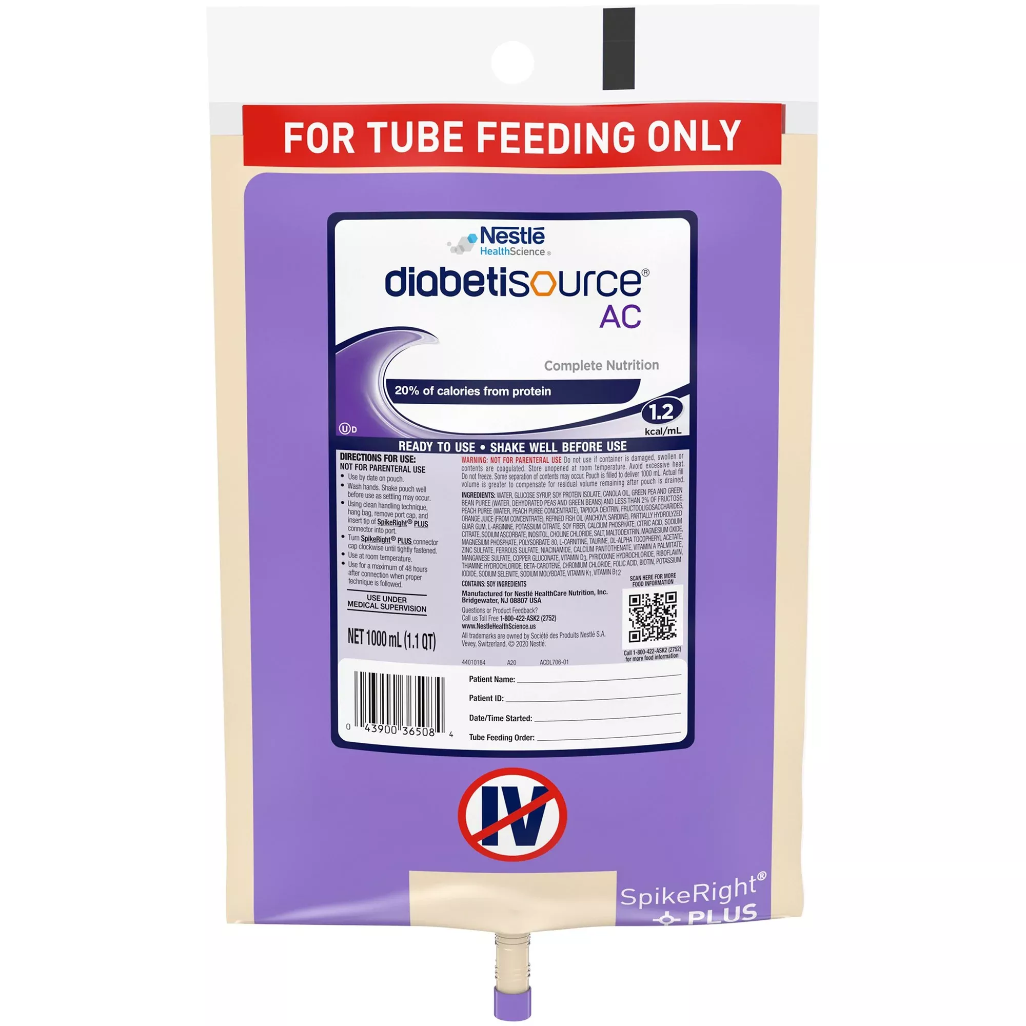 Diabetisource AC Tube Feeding Formula