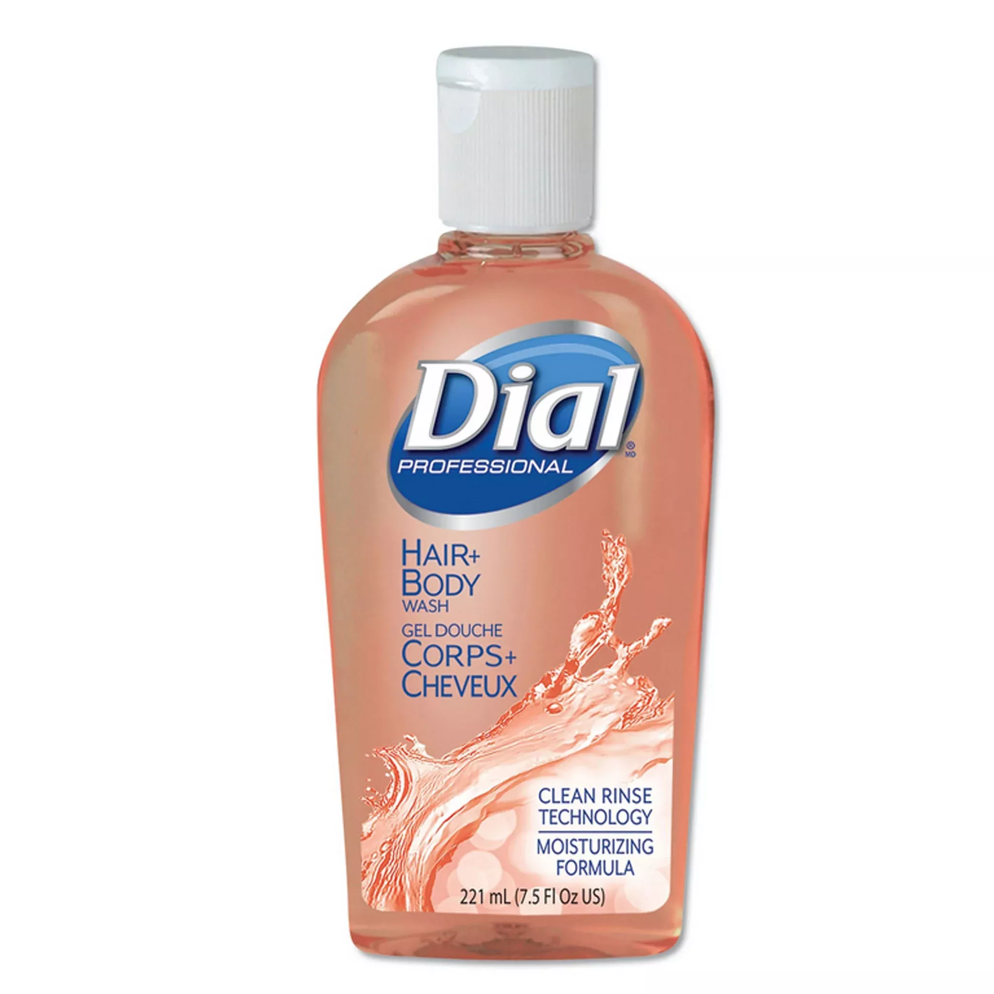 Dial Shampoo and Body Wash 7.5 oz. Flip Top Bottle Peach Scent