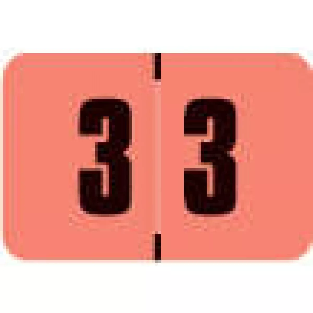 Digicolor Compatible Dcnm Color Code Label Numeric "3 3" 1 1/2X1 Pink Permanent 250 Per Roll