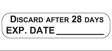 Discard After 28 Days Labels H-18369-13099