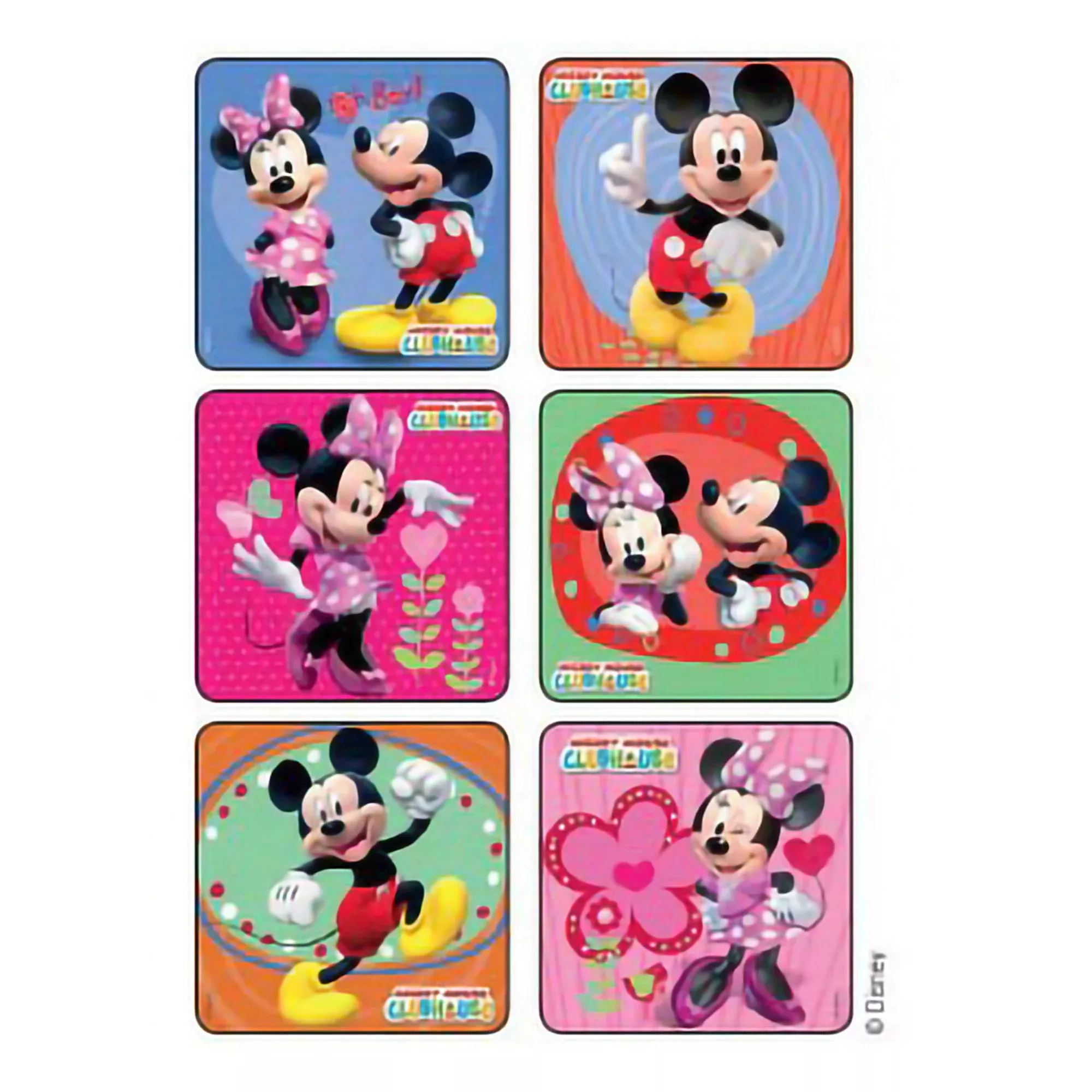 Disney 75 per Roll Mickey and Minnie Mouse Glitter Sticker 2-1/2 Inch