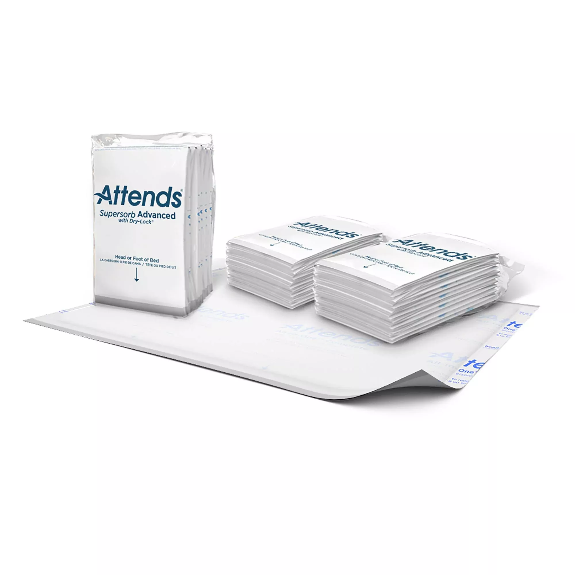 Disposable Underpad Attends Supersorb Advanced Low Air Loss and Repositioning 30 X 36 Inch Dry-Lock Core Heavy Absorbency #ASB-3036