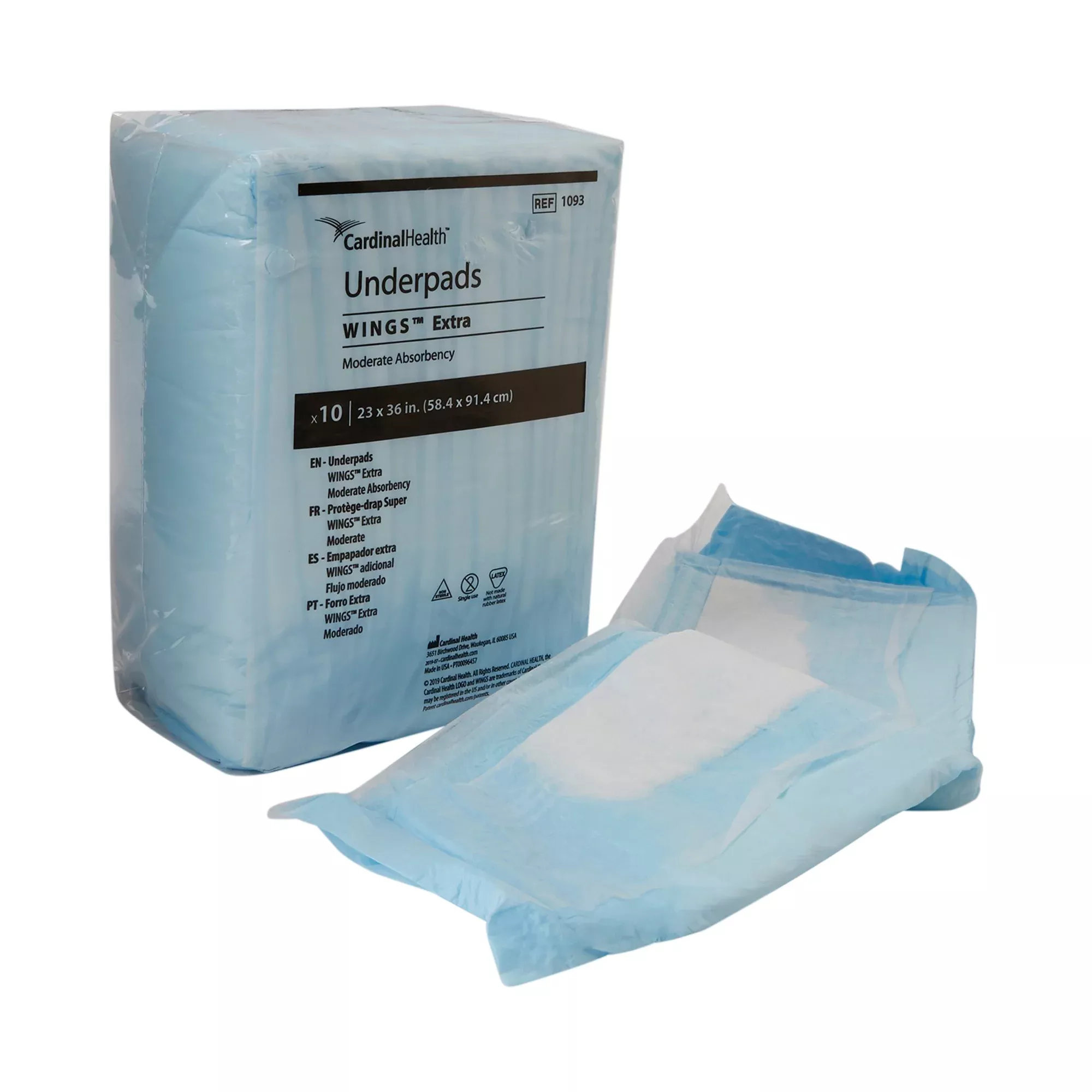 Disposable Underpad Simplicity™ Extra 23 X 36 Inch Fluff Moderate Absorbency #1093