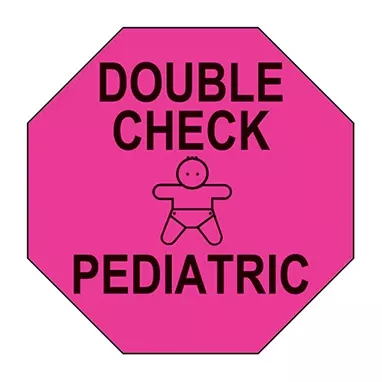 Double Check Pediatric Labels H-18303-14373