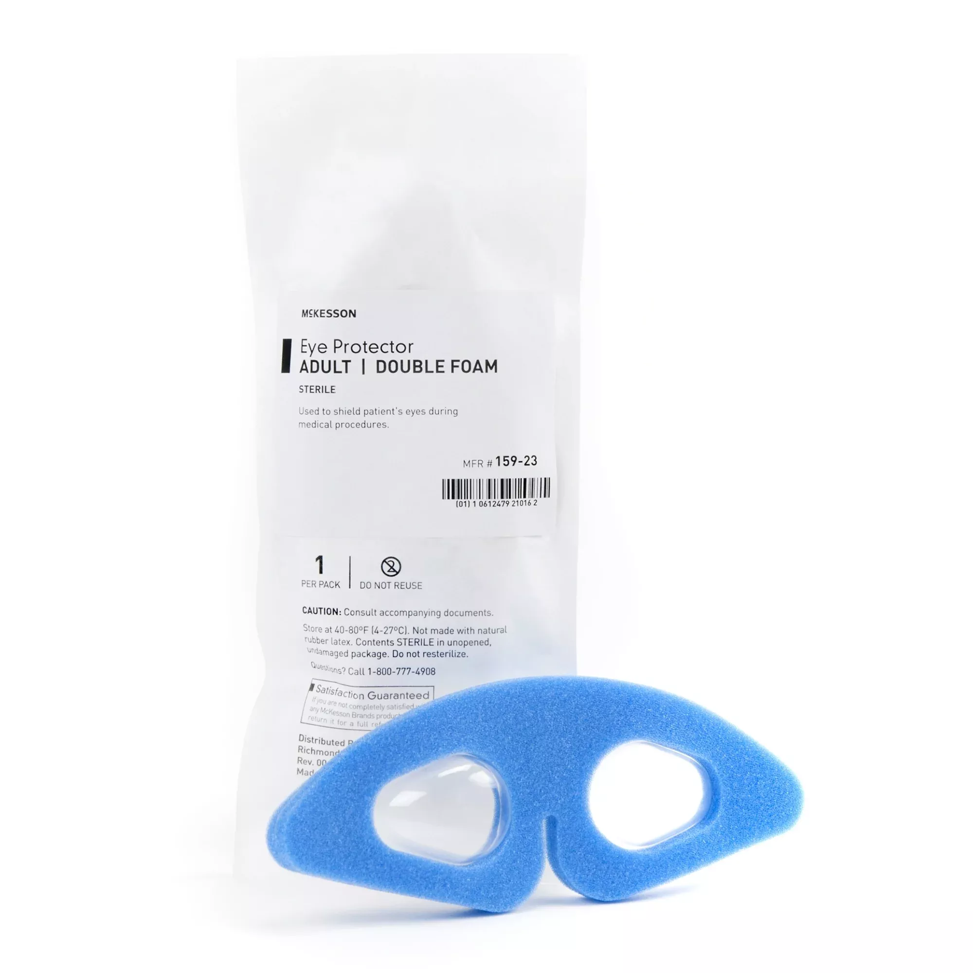 Double Foam Eye Protector McKesson 2-9/10 X 8-1/8 Inch Adhesive #159-23