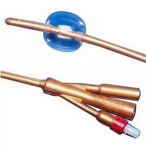 Dover 3-Way 100% Silicone Foley Catheter 18 Fr 30 cc