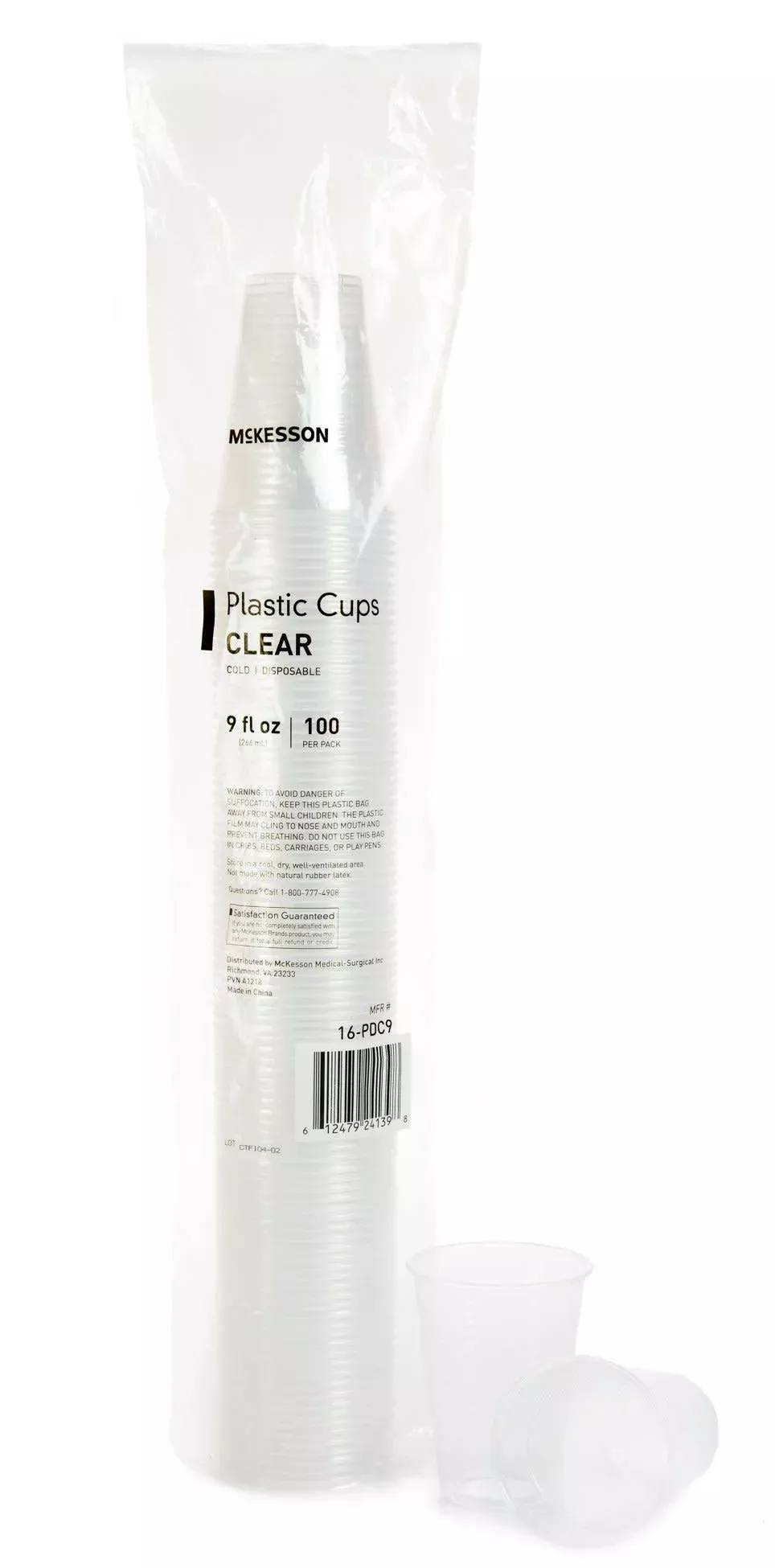 Drinking Cup McKesson 9 oz. Clear Polypropylene Disposable