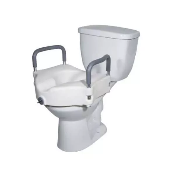 Drive Elevated Toilet Seat with Removable Padded Arms