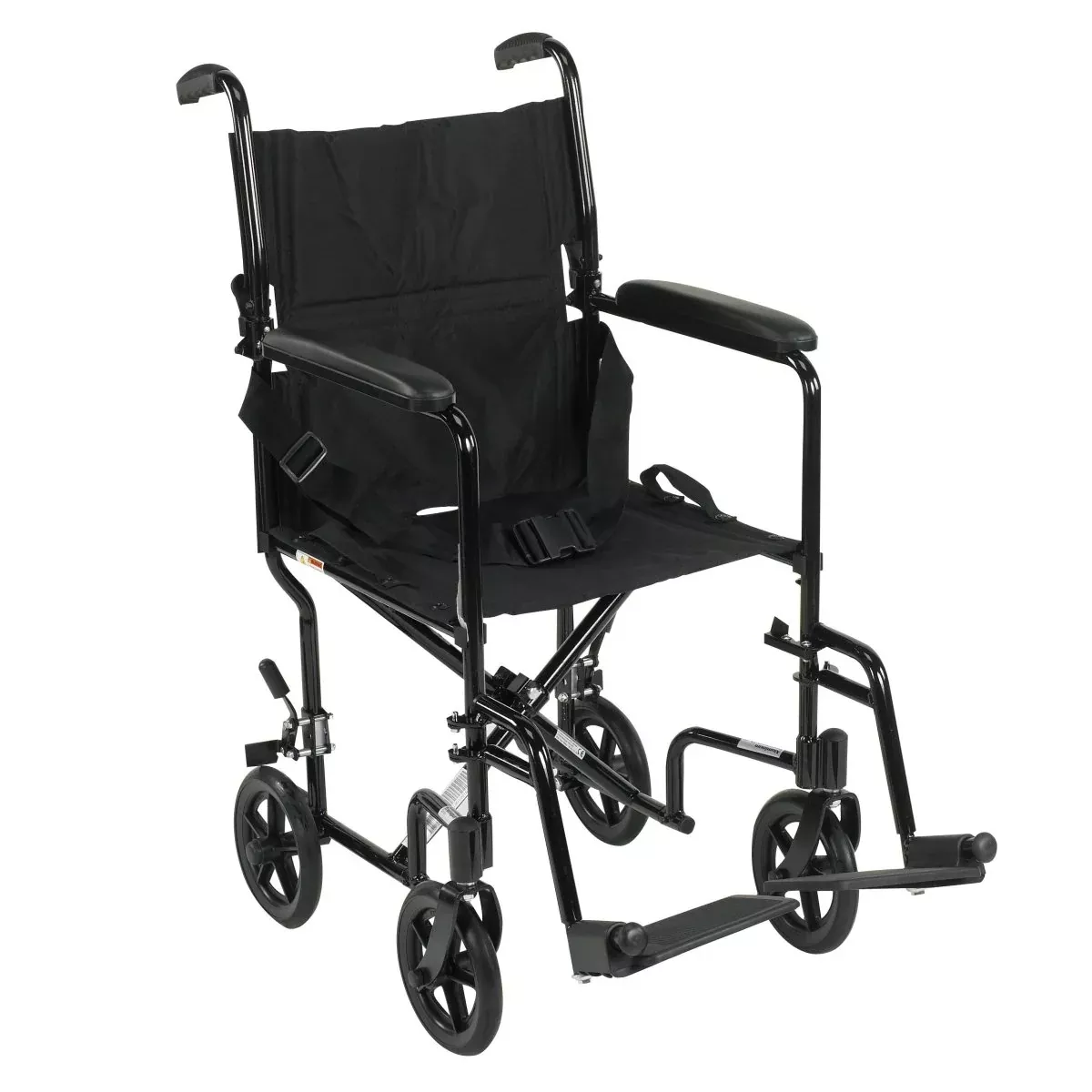 drive Lightweight Transport Chair, Black, 17-Inch Seat Width
