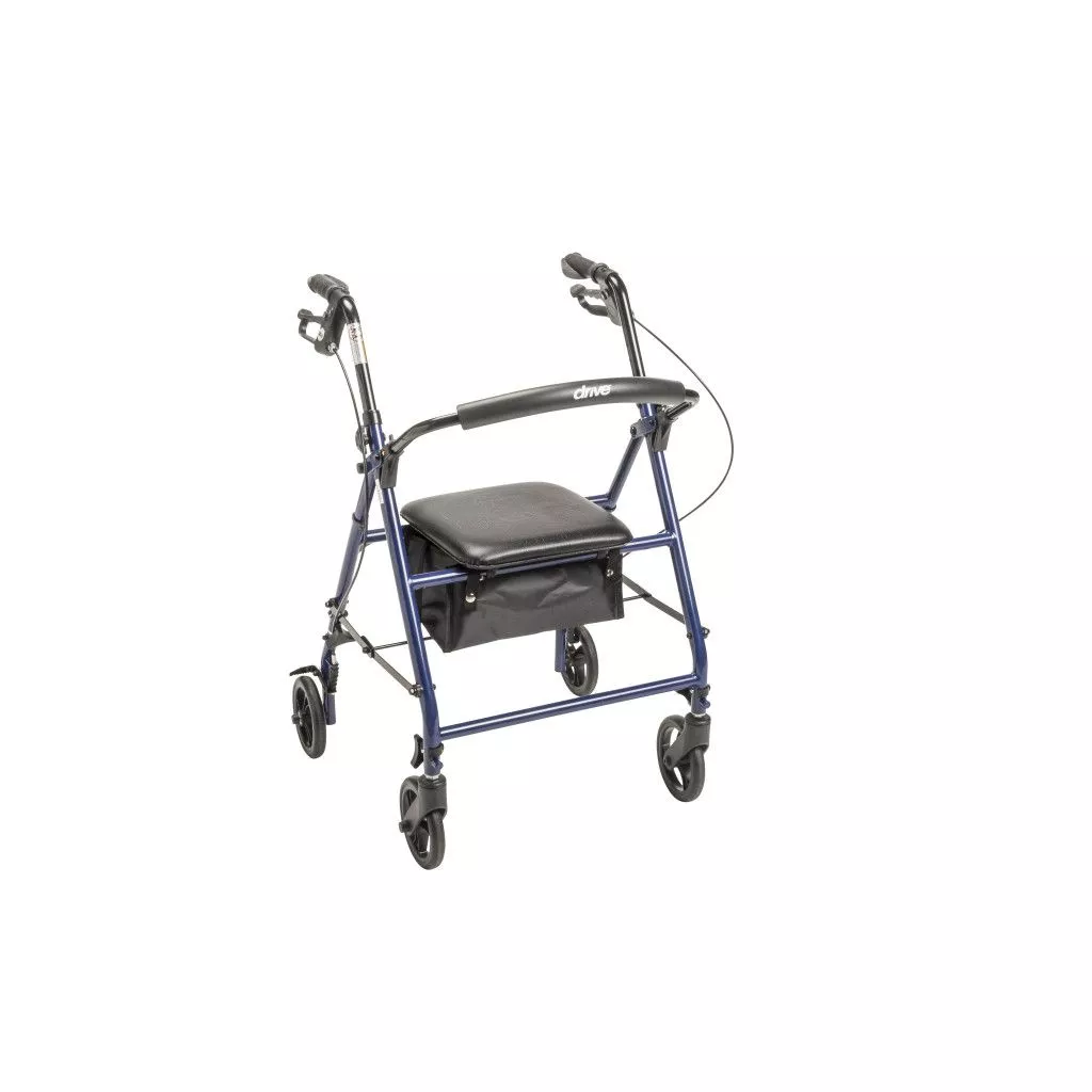Drive Medical Steel Rollator with 6" Wheels, Knockdown