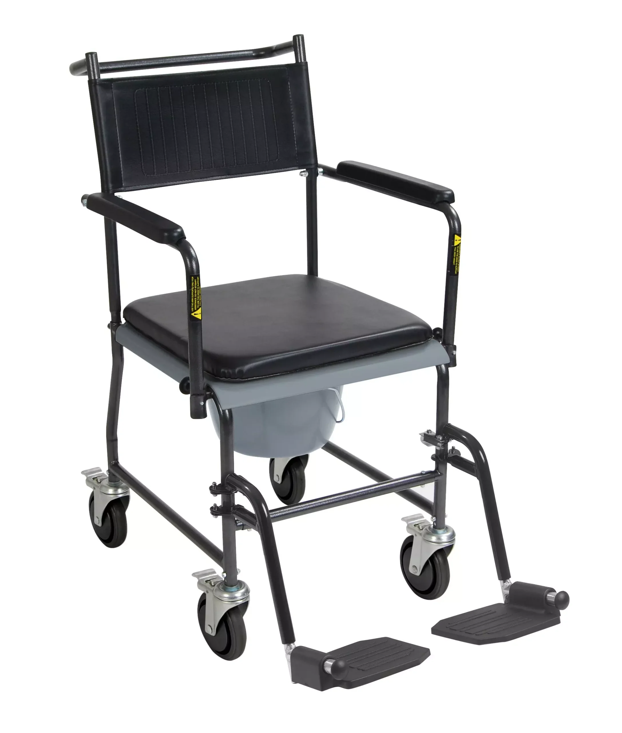 Drive Medical Upholstered Drop Arm Wheeled Commode