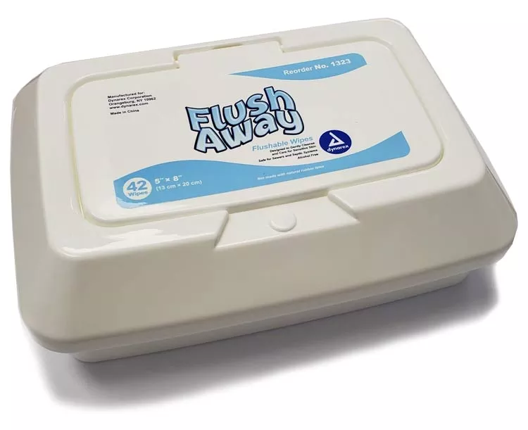 Dynacare Flushable Wipes with Aloe, Junior Size
