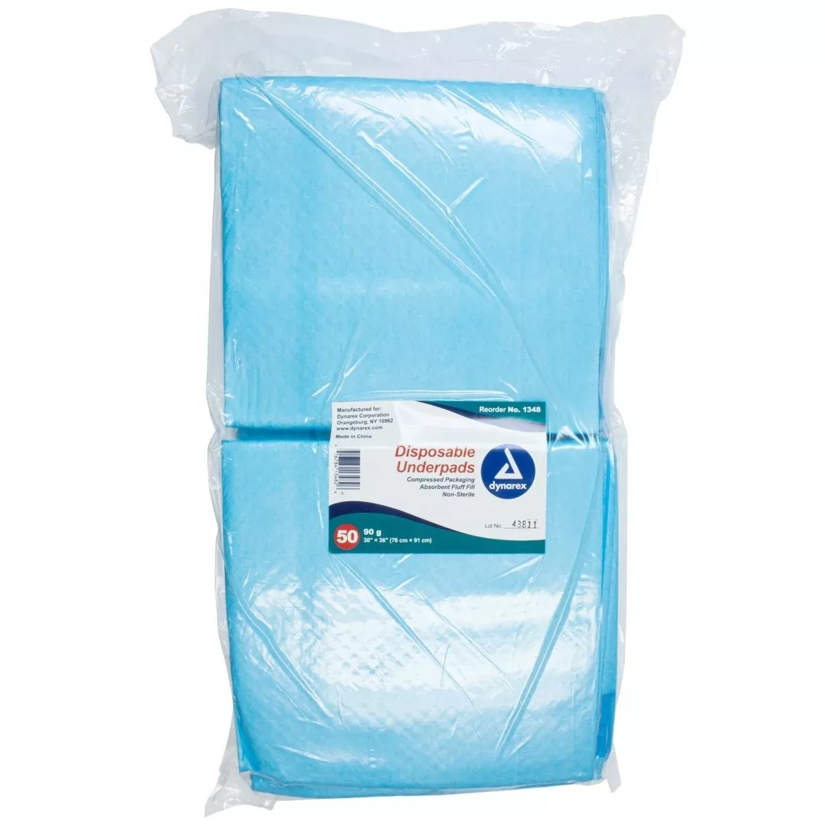 Dynarex Absorbent Fluff Fill Underpad, 30 x 36 Inch