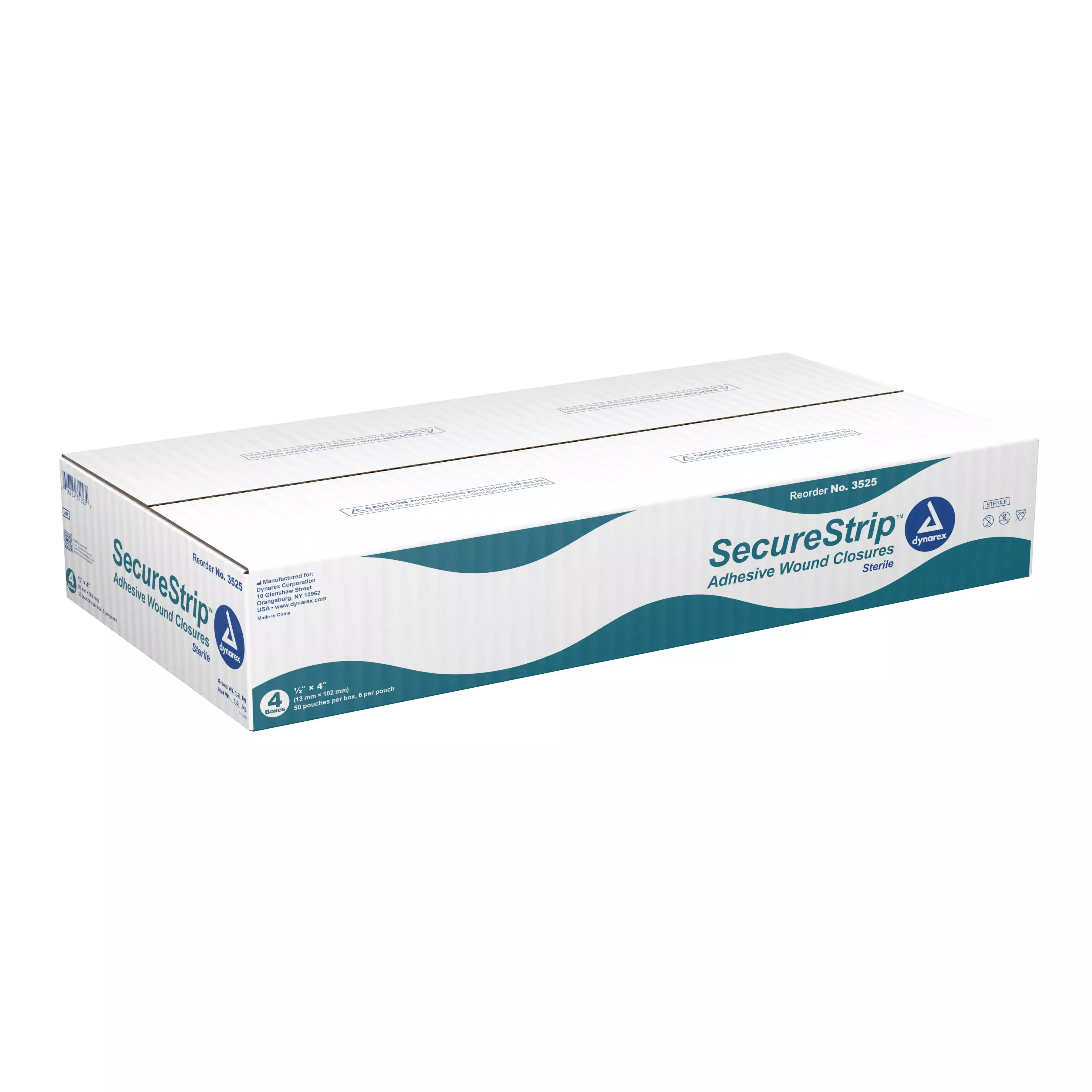 dynarex SecureStrip™ Flexible Skin Closure Strip, 1/2 x 4 in., 1200/CS