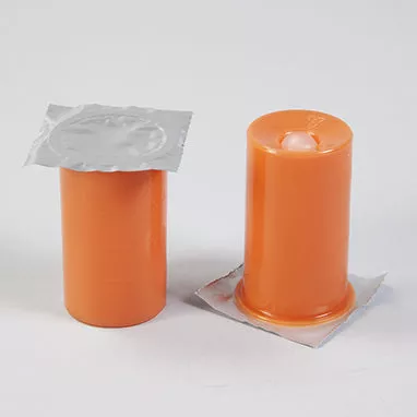 Easy Fill Vials with Plugs, Amber, 15mL H-7733-12533