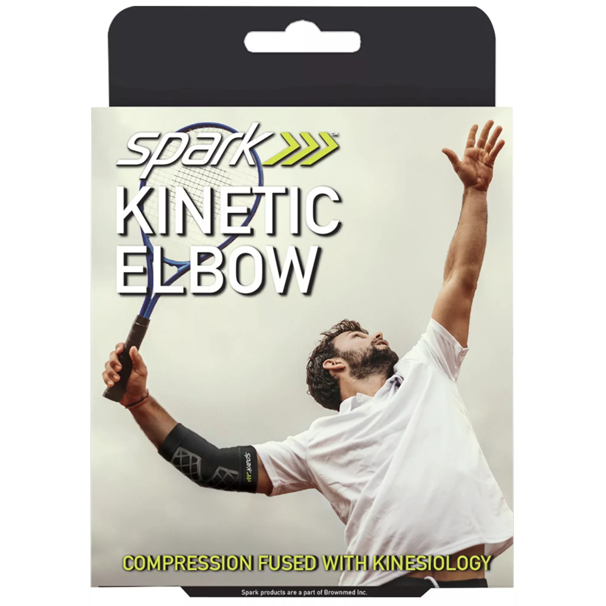 Elbow Support Spark Kinetic Medium Pull-On Sleeve Left or Right Elbow 10-1/2 to 12-1/0 Inch Elbow Circumference Black #40417