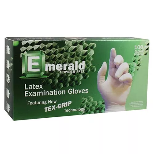 Emerald Latex Powder Free Gloves