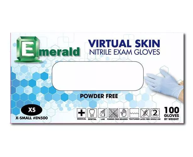 Emerald Virtual Skin Nitrile Exam Gloves