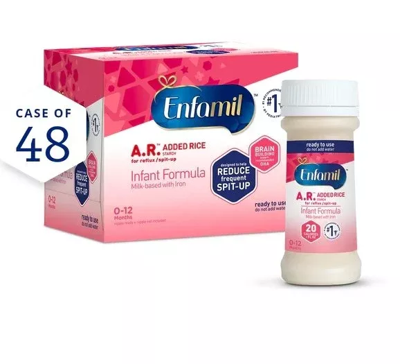 Enfamil AR Formula Ready to Use 2oz Bottles (Case of 48 Bottles)