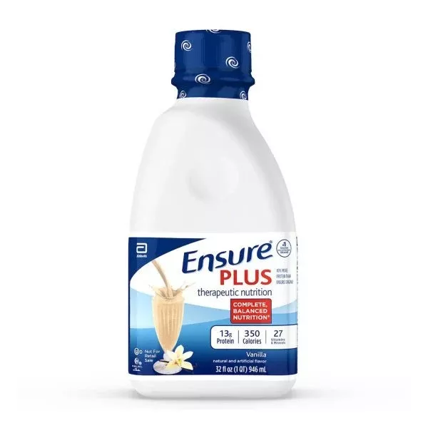 Ensure Plus Vanilla Therapeutic Nutritional Shake 32 oz. Bottle