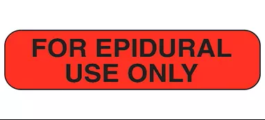 For Epidural Use Only Labels H-2155-16012