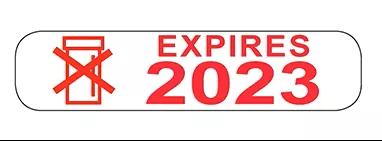 Expires 2023 Labels H-2323-13111