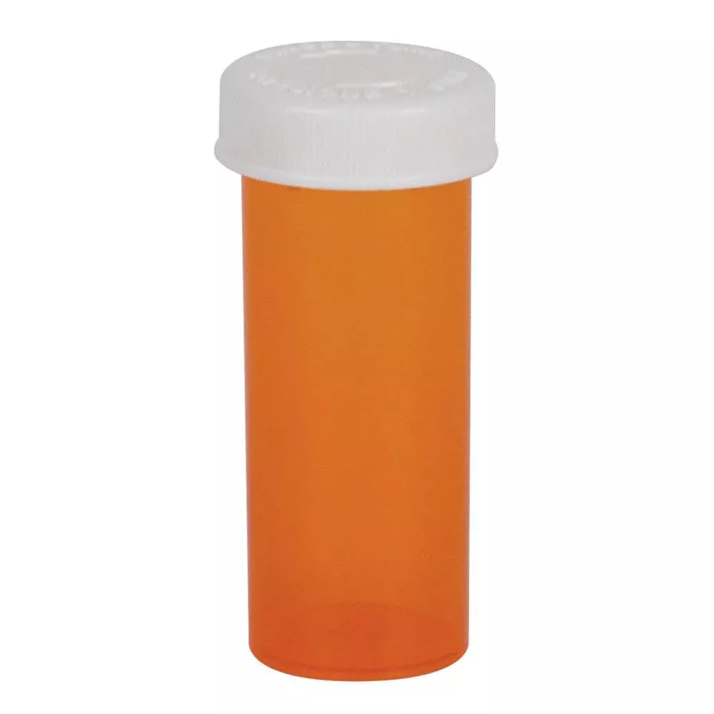 Ezydose Push & Turn Amber Prescription Vial, 30 Dram, 125/CS