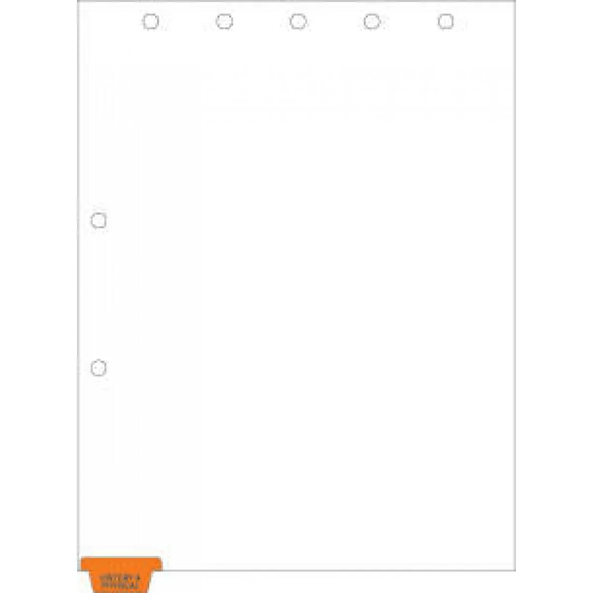 Filepro Chart Divider Bottom Tab Position #1 "History & Physical" 1/7 Cut Mylar Reinforced Tab Orange 32# White Ledger 8-1/2"X11" - 300 Per Box