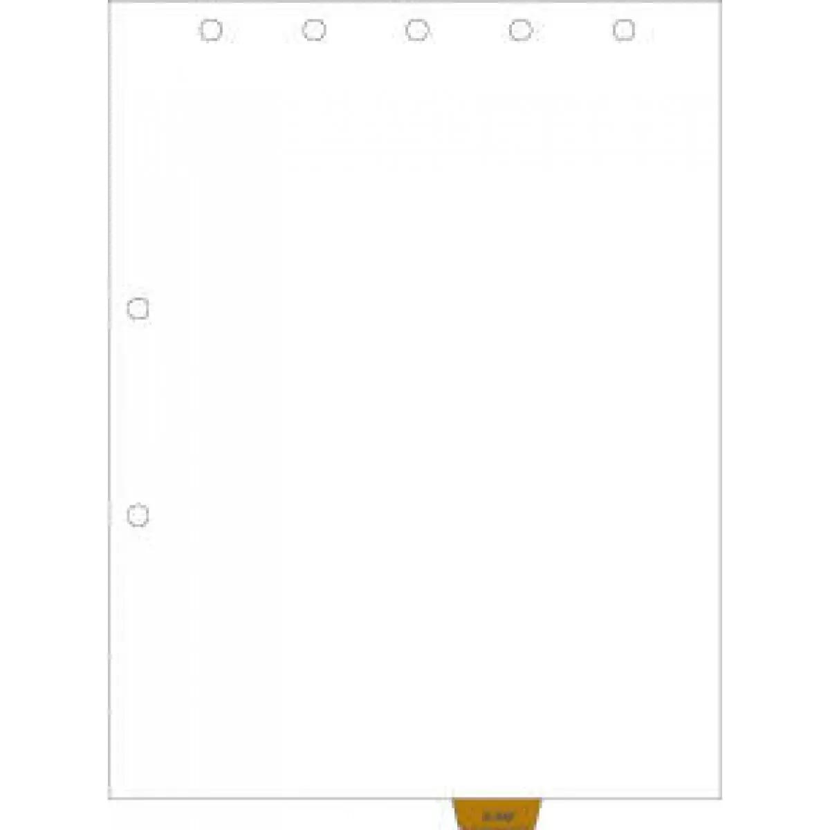 Filepro Chart Divider Bottom Tab Position #5 "X-Ray" 1/7 Cut Mylar Reinforced Tab Brown 32# White Ledger 8-1/2"X11" - 300 Per Box