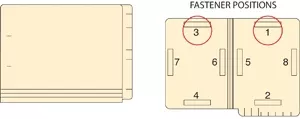 Filepro End Tab Folder Fastener # 1&3 14Pt Manila Flush Front 12-1/4"X9-1/2" 2Ply 50 Per Box