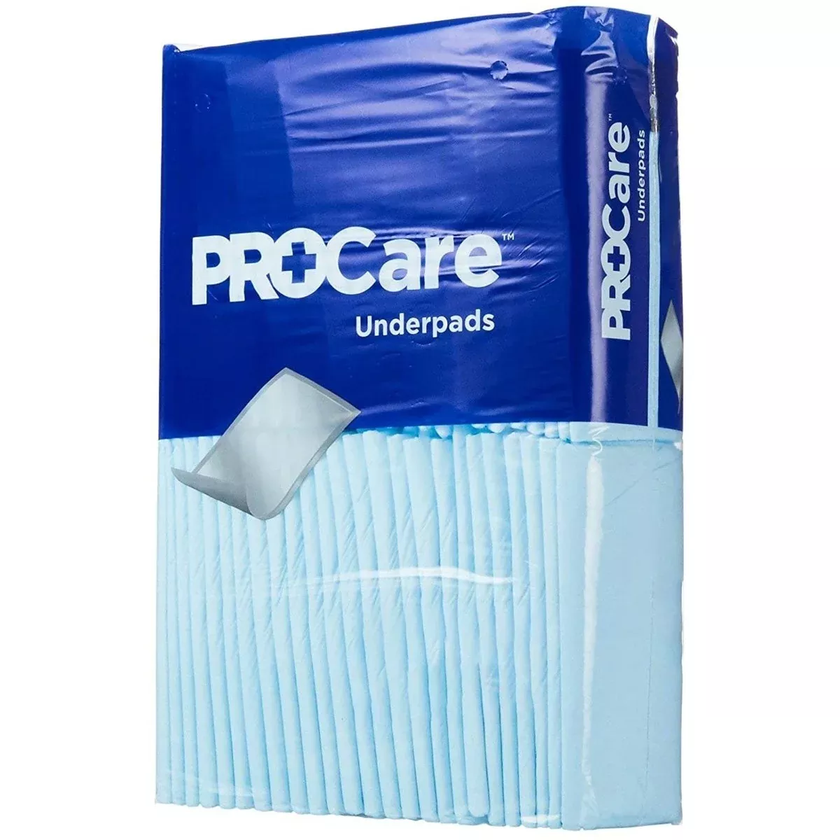 First Quality ProCare Incontinence Underpads, Moisture-Proof, Light Absorbency, Comfortable, Blue