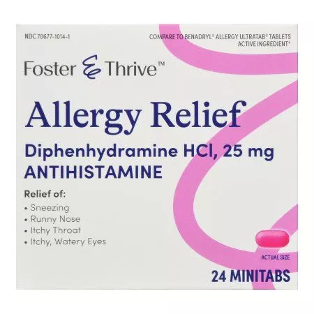 Foster & Thrive Allergy Relief Antihistamine - 24 Minitabs