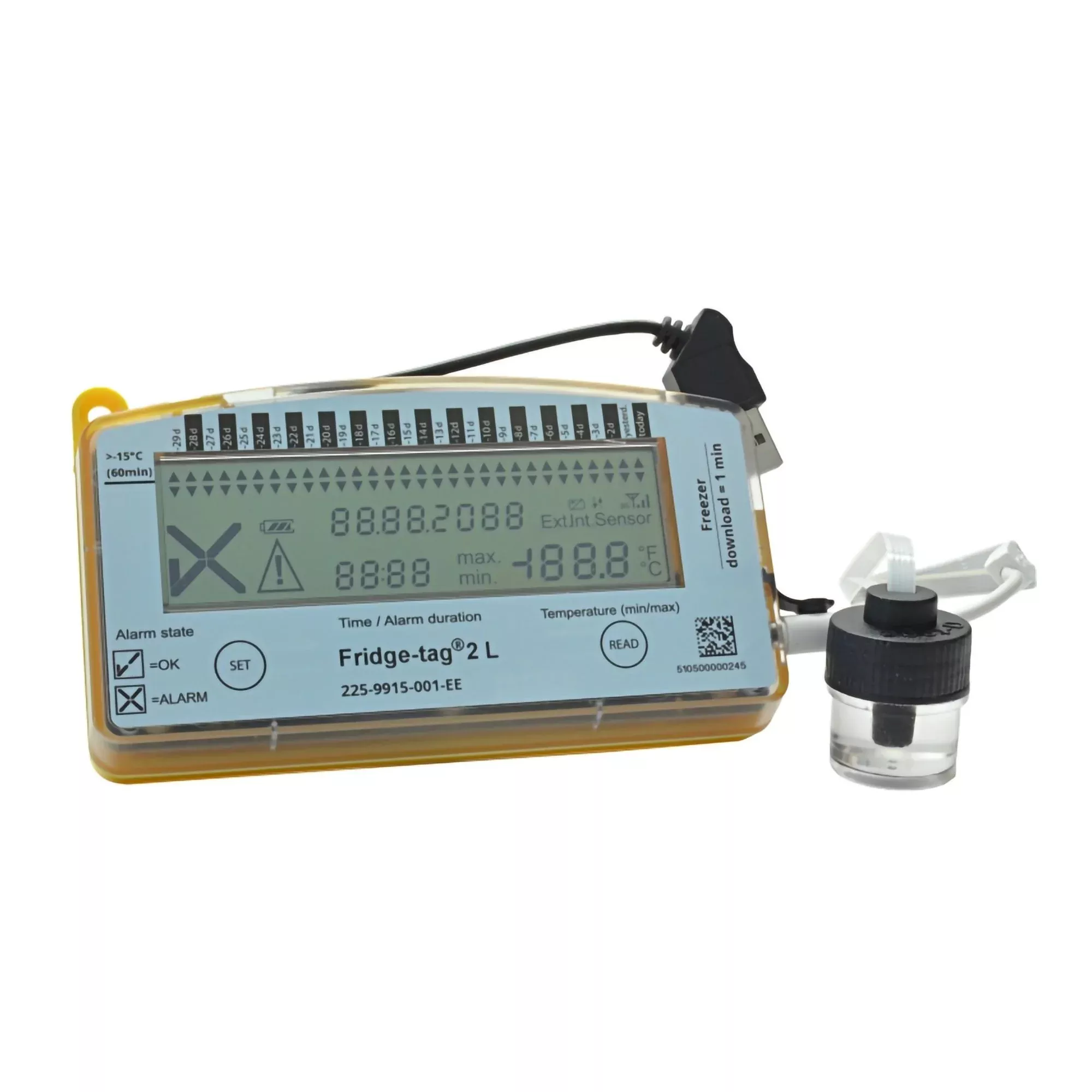 Fridge-tag 2L Freezer Vaccine Data Logger with Alarm
