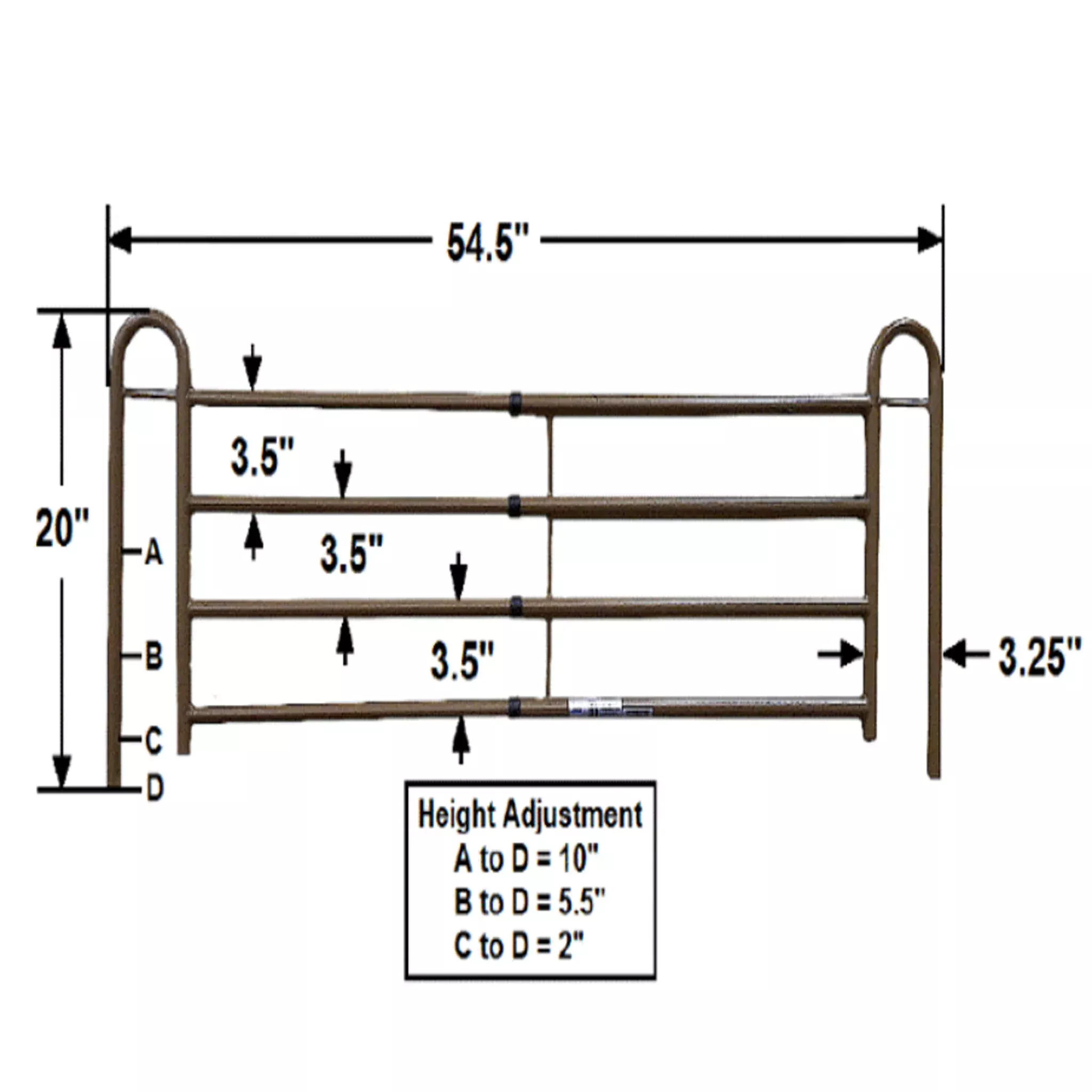 Full Length Pair Of Rails For Homecare Bed System