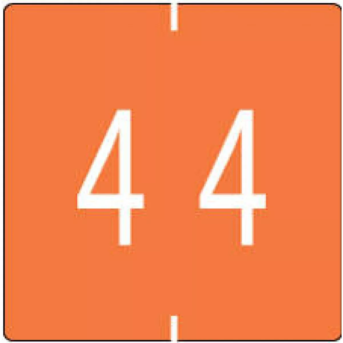 Gbs Compatible 9600 Color Code Label Numeric "4" 1 1/2" X 1 1/2" Orange Permanent - 500 Per Roll