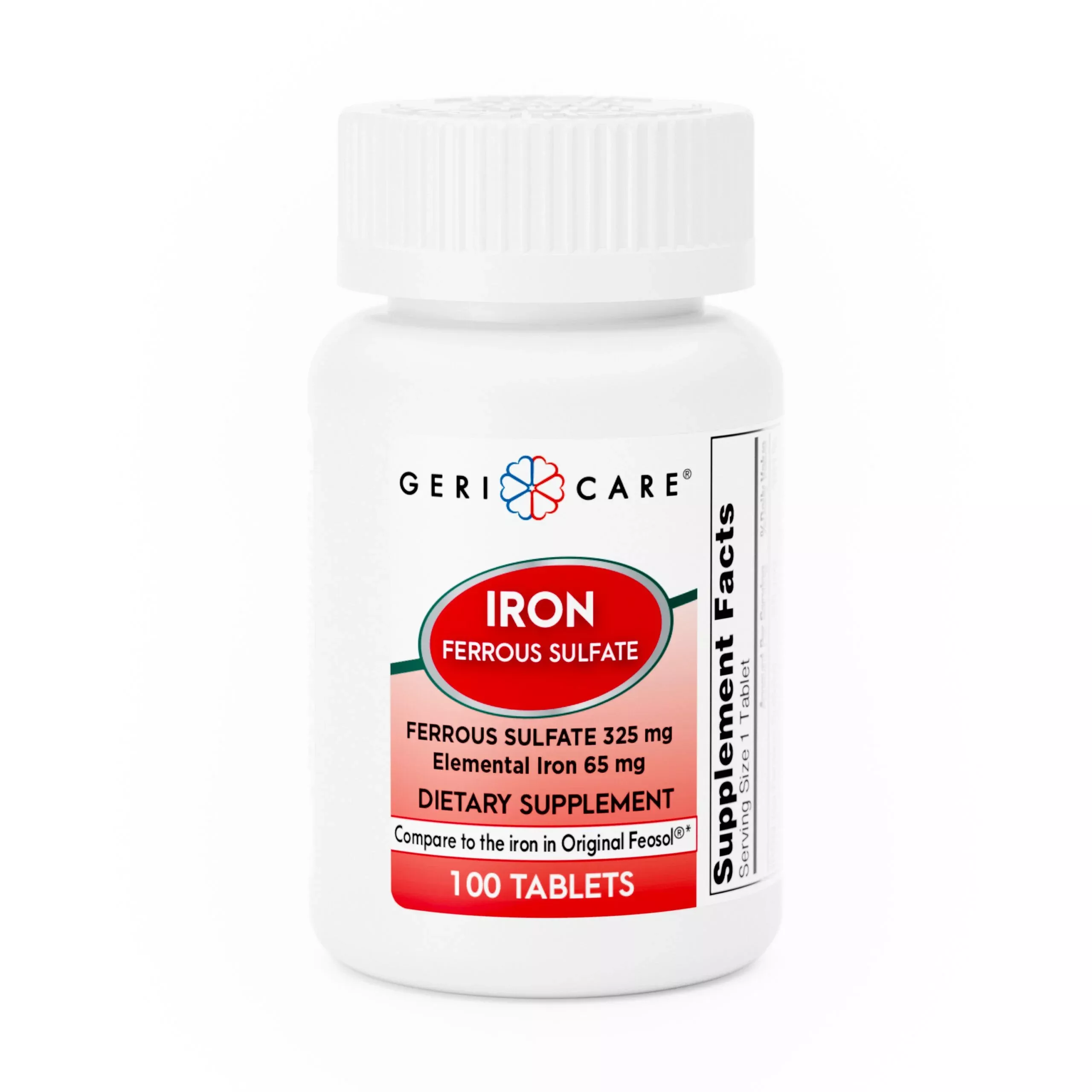 Geri-Care Iron Ferrous Sulfate Tablets - Dietary Supplement