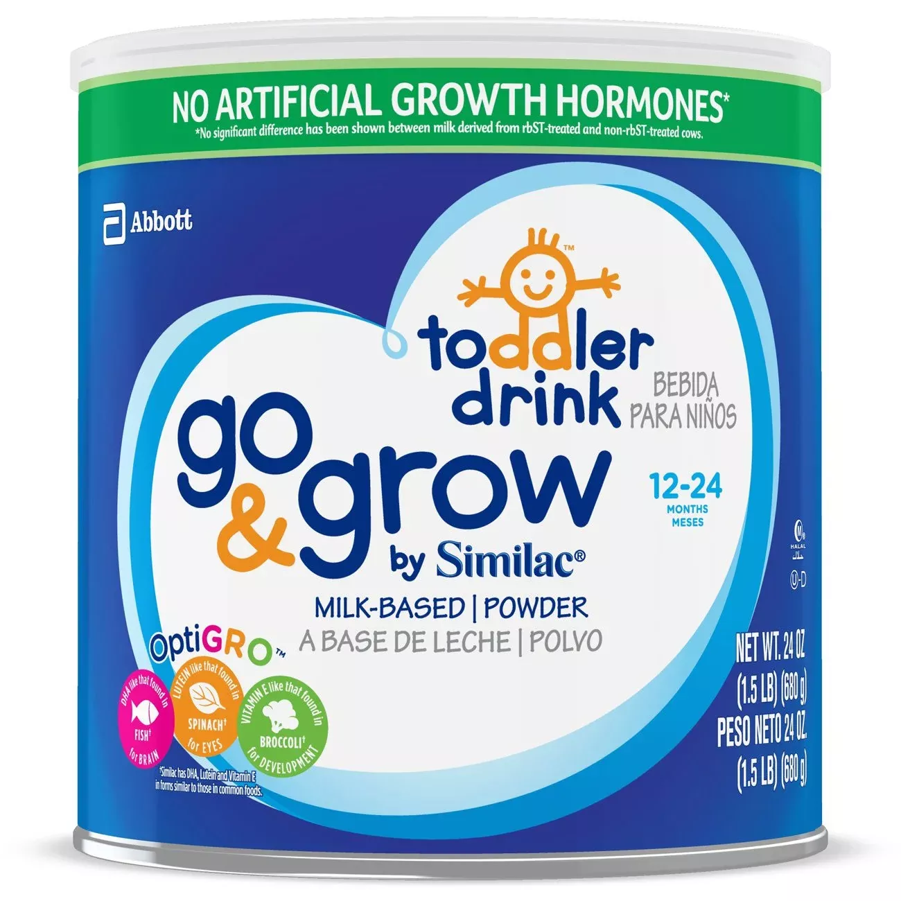 Go & Grow by Similac Toddler Drink, Milk-Based Powder
