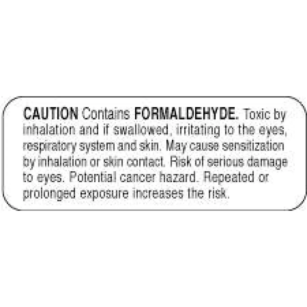 Hazard Label (Paper, Permanent) Caution Contains 2" X 3/4" White - 1000 Labels Per Roll