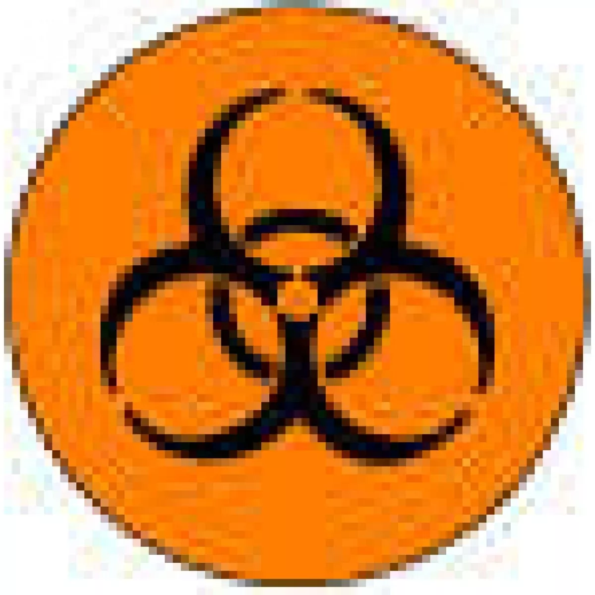 Hazard Label (Paper, Permanent) Fluorescent Orange - 1000 Labels Per Roll