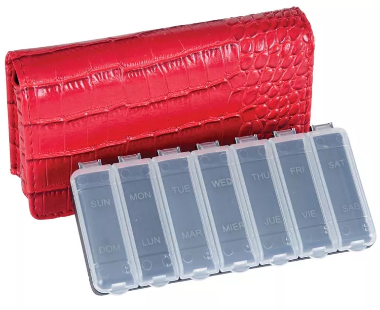 HealthSmart Travel 7-Day Pill Planner Organizer