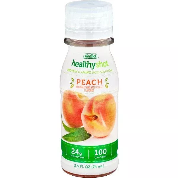 Healthy Shot Peach Oral Protein Supplement, 2½ oz. Bottle