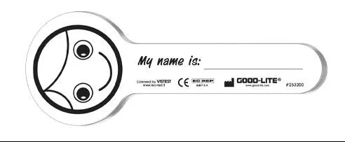 Heidi Eye Occluder Heidi Smiling Face Style Disposable White Card Stock